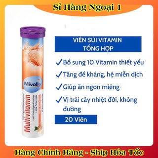 [auth] Viên Sủi Mivolis Vitamin C và các vị khác Hỗ trợ tăng cường hệ miễn dịch 20 Viên của Đức [Đủ Bill] [Hot] .