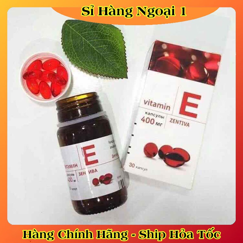 [LỌ THỦY TINH] Vitamin E Đỏ Nga Hàm Lượng 400mg LIFEVIT Giúp Làm Đẹp Da Của NGA