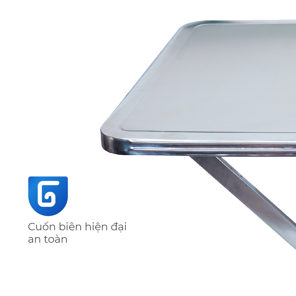 Bàn inox Felix Revo QUI PHÚC, thiết kế sang trọng, inox sáng bóng, chắc chắn, phù hợp mọi không gian
