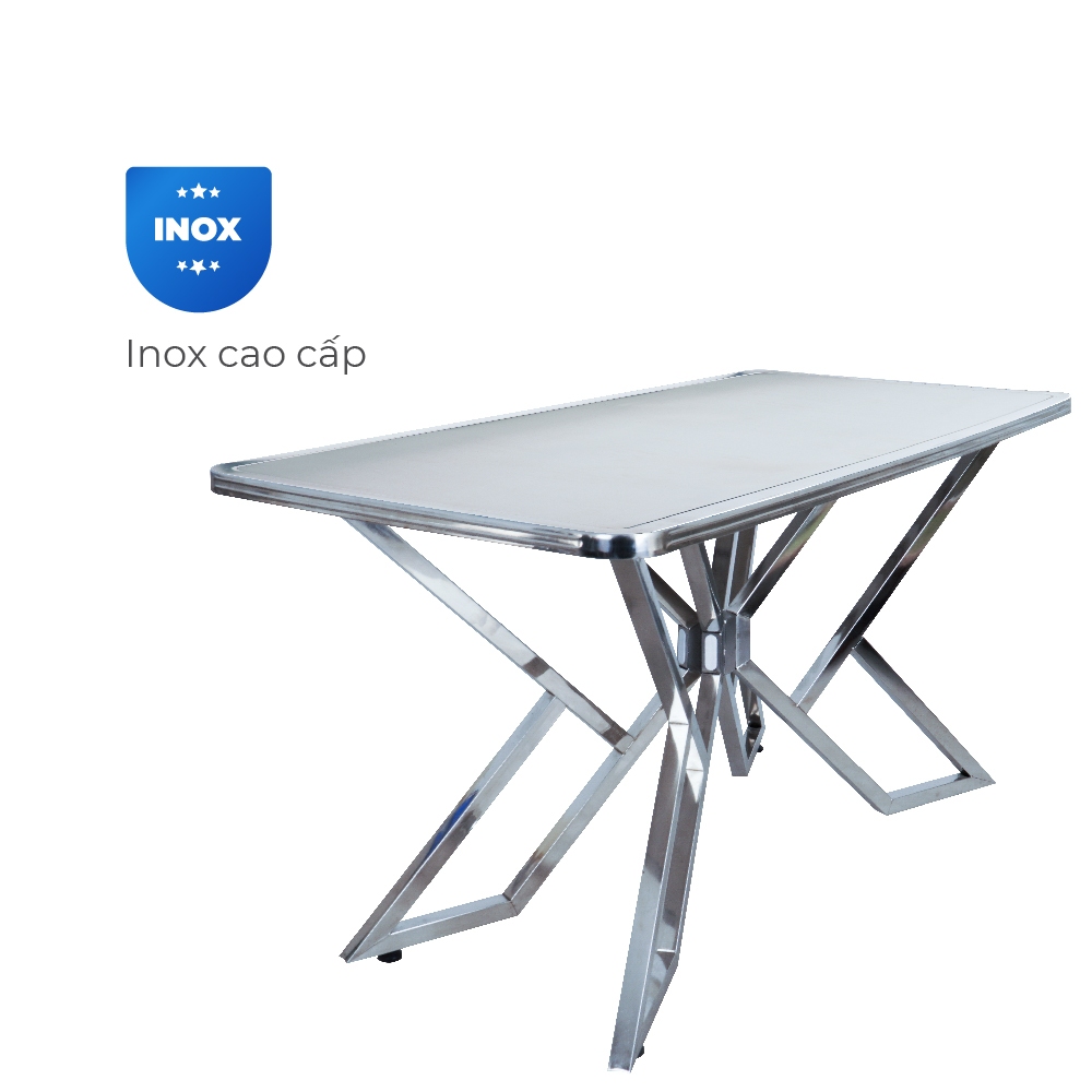 Bàn inox Felix Revo QUI PHÚC, thiết kế sang trọng, inox sáng bóng, chắc chắn, phù hợp mọi không gian