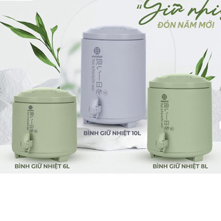 BÌNH GIỮ NHIỆT NÓNG LẠNH 6L/8L/10L NHỰA VIỆT NHẬT PLASTIC CÓ VÒI 3946 Cam Homeware