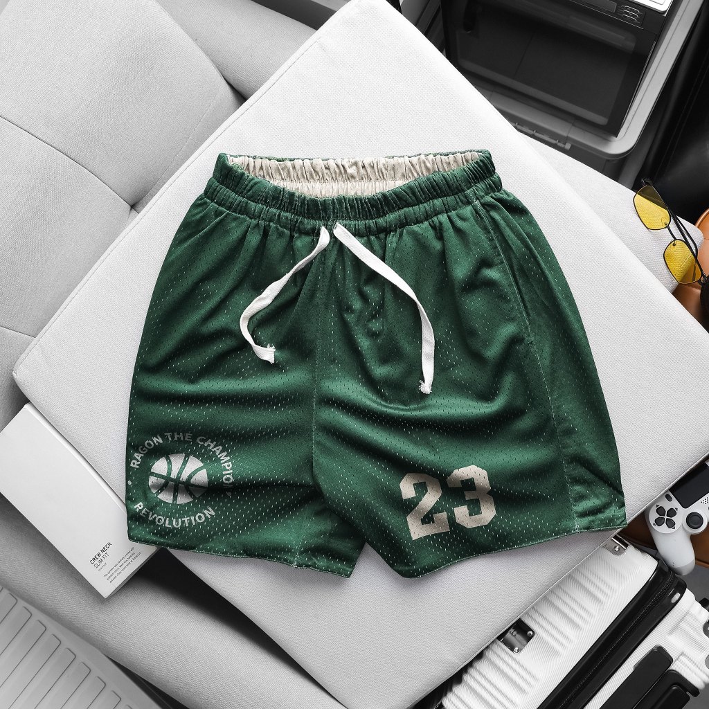 Quần bóng rổ Ragon mặt phong cánh jersey vải lưới, mesh, lussi thoáng mát - ACHANG Shop