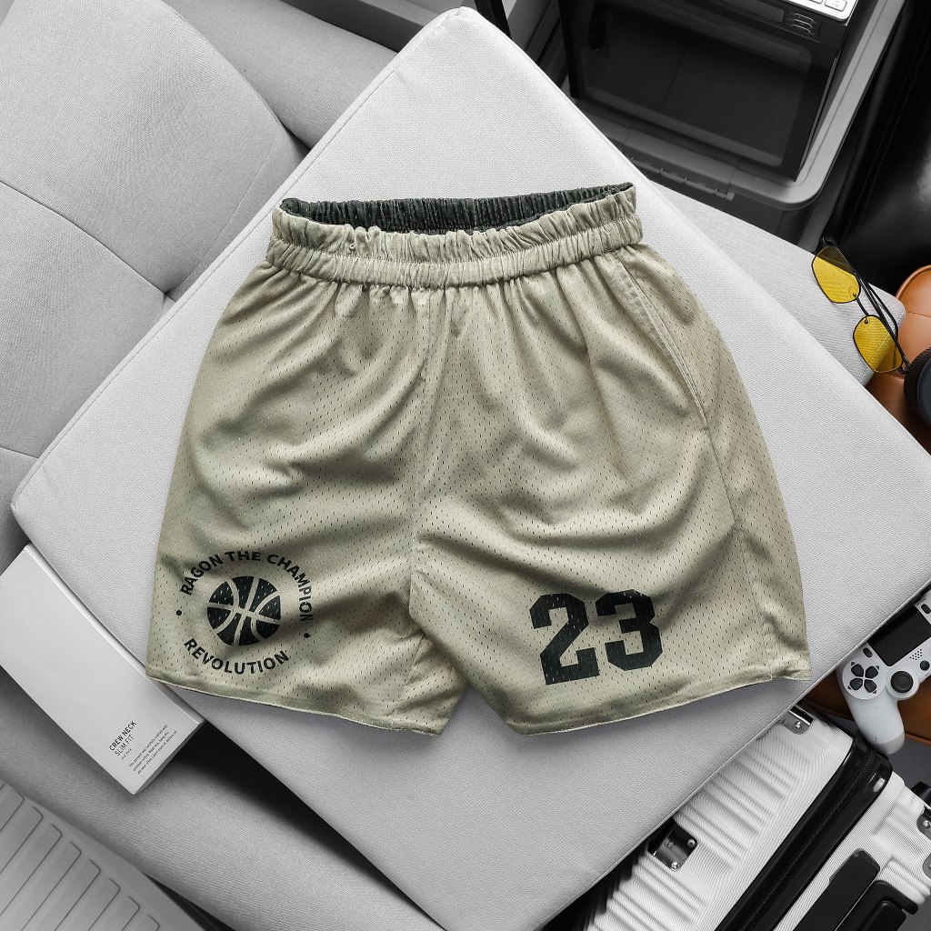 Quần bóng rổ Ragon mặt phong cánh jersey vải lưới, mesh, lussi thoáng mát - ACHANG Shop