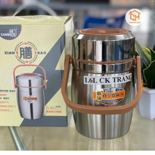 Cặp Lồng Giữ Nhiệt Chân Không 3 Ngăn Inox 304 1.5L & 2L Chống Tràn - Xanbo Cam Homeware