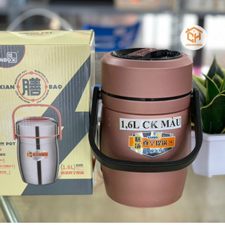 Cặp Lồng Giữ Nhiệt Chân Không 3 Ngăn Inox 304 1.5L & 2L Chống Tràn - Xanbo Cam Homeware