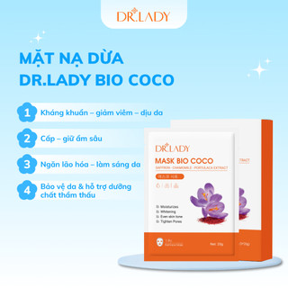 [Dr.Lady Chính Hãng] Mặt Nạ Dừa Dr.Lady Bio Coco Dưỡng Ẩm Da, Dưỡng Trắng Da, Giúp Làm Đều Màu Da