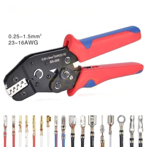 Kìm bấm đầu cos SN-58B hàm 0.25 – 1.5mm² (23 - 16 AWG) dùng cho hệ thống điện gia đình, ôtô, xe gắn máy, xe điện