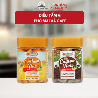 Combo 2 Hũ Điều Tẩm Vị Phô Mai, Điều Tẩm Vị Cafe Tomato T&P - Hũ 150g