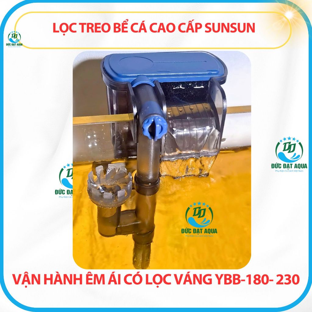 bộ lọc cài sunsun ybb 180-230 có hút váng dùng cho bể nhỏ và bể thủy sinh hoạt động êm ái 3