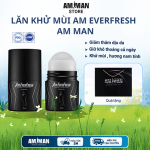 Lăn Khử Mùi Am EverFresh 50ml AM MAN Mùi Hương Nam Tính,Khử Mùi Hôi Cơ Thể,Giảm Thâm,Làm Dịu Da,Giữ Khô Thoáng Cả Ngày