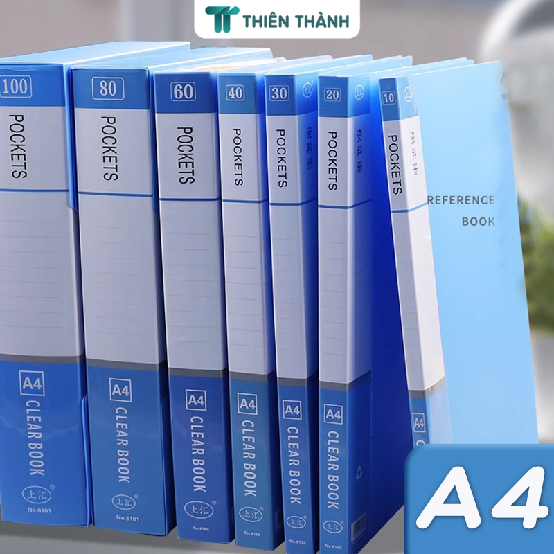 File tài liệu A4 30/40/60 lá, bìa kẹp lá nhiều ngăn đựng hồ sơ giấy tờ cho học sinh văn phòng