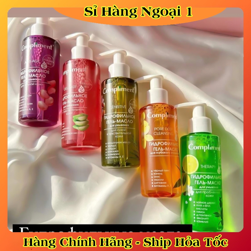 Dầu rửa mặt Compliment No Problem không làm khô da giảm mụn cho da dầu nhạy cảm 150ml của Nga