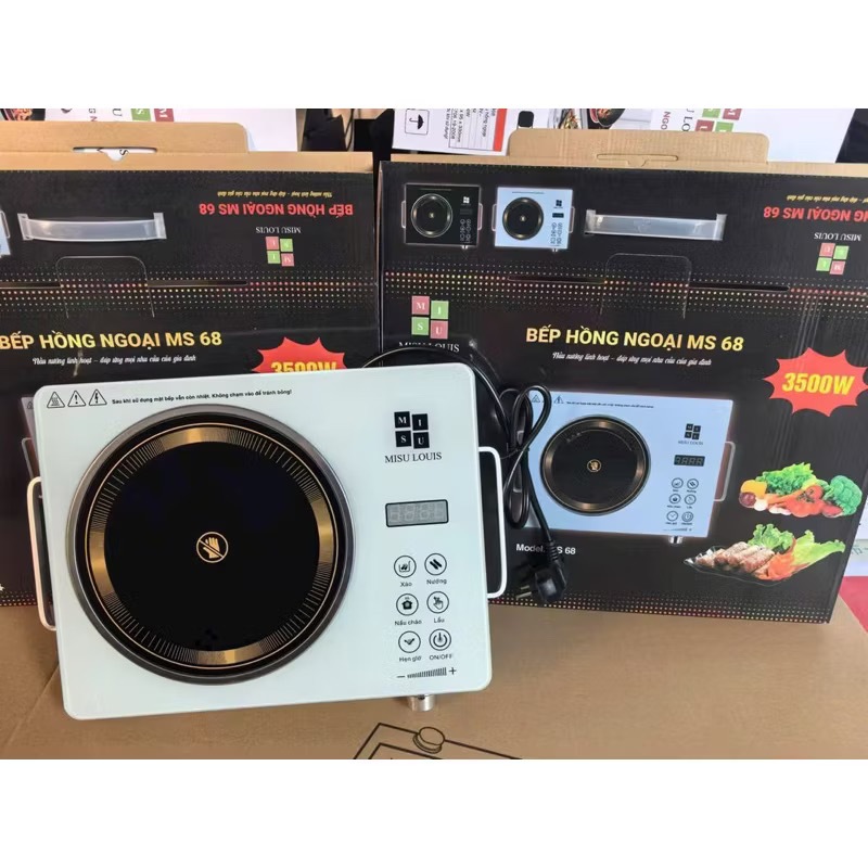 [ Cảm ứng Tiếng Việt ] Bếp hồng ngoại MISU LOUIS MS68 công suất 3500W không kén nồi, an toàn,tiết kiệm điện