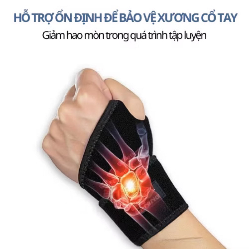 🆘NEW🆘Băng cuốn cổ tay Li-ning, bảo vệ cổ tay, phòng ngừa chấn thương LQAM654-1.