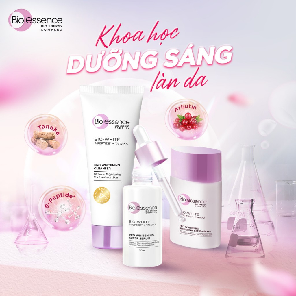 Tinh chất dưỡng trắng sáng da chuyên sâu, 4X hiệu quả dưỡng sáng, giảm đốm nâu Bio essence Bio White Pro Whitening 30ml