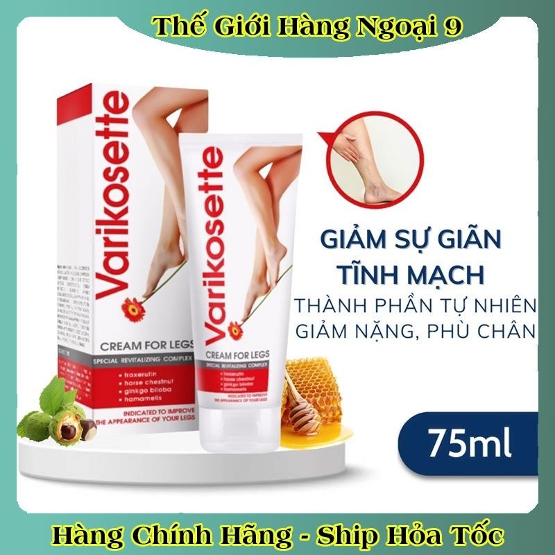[DATE MỚI] Kem Giãn Tĩnh Mạch VARIKOSETTE Nga Cải Thiện Lưu Thông Máu Giữ Lại Vẻ Đẹp Cho Đôi Chân