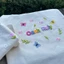 Túi Tote Vải Canvas Thêu Tên Và Họa Tiết Hoa Dễ Thương, Túi Tote Nữ, Túi Tote Đi Học