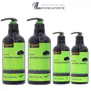 Cặp dầu gội xả Argana Oil Moisturing 500ml - 750ml bản nuôi dưỡng sâu siêu phục hồi mềm mượt tóc