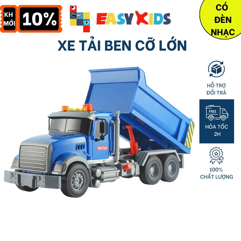 Xe Tải Xe Ben Toystar Đồ Chơi Mô Hình Cỡ Lớn Cho Bé, Đồ Chơi Xe Tải Xe Ben Có Đèn Nhạc Như Thật