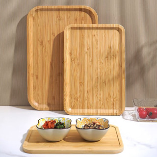 Khay Gỗ Tre Tự Nhiên, Đĩa Gỗ Tre Chụp Hình Decor, Đựng Đồ Ăn Uống Trong Gia Đình, Quán Cafe Nhà Hàng