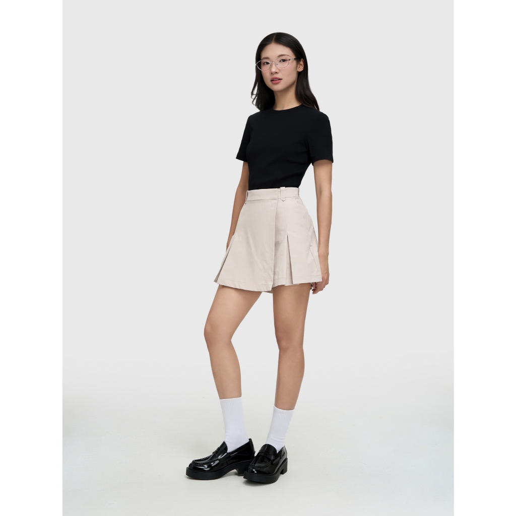 Quần giả váy nữ CANIFA dáng ngắn xếp ly hai bên 6BS25S012