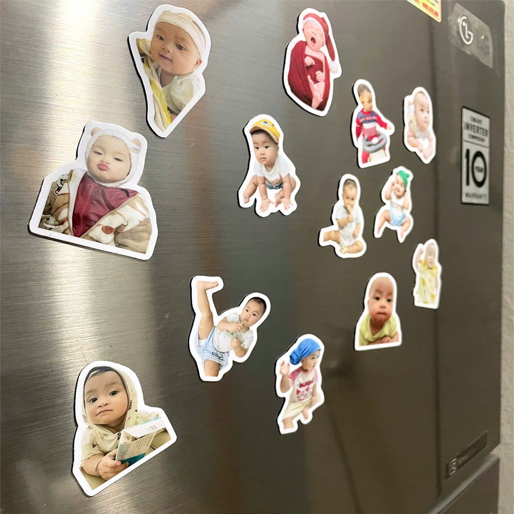 in sticker nam châm theo yêu cầu set 1 tờ a4 nhựa PVC ép MICA dẻo chống nước hit tủ lạnh SAMI
