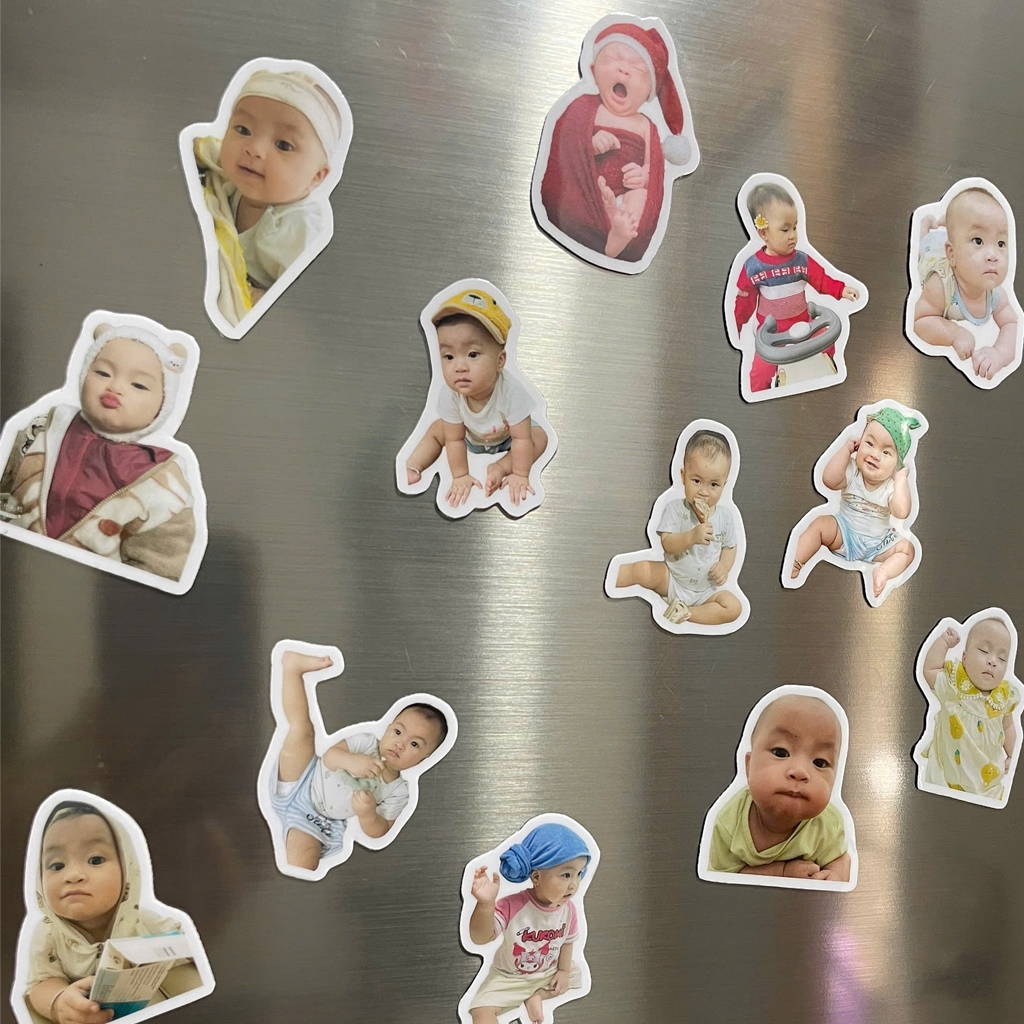 in sticker nam châm theo yêu cầu set 1 tờ a4 nhựa PVC ép MICA dẻo chống nước hit tủ lạnh SAMI