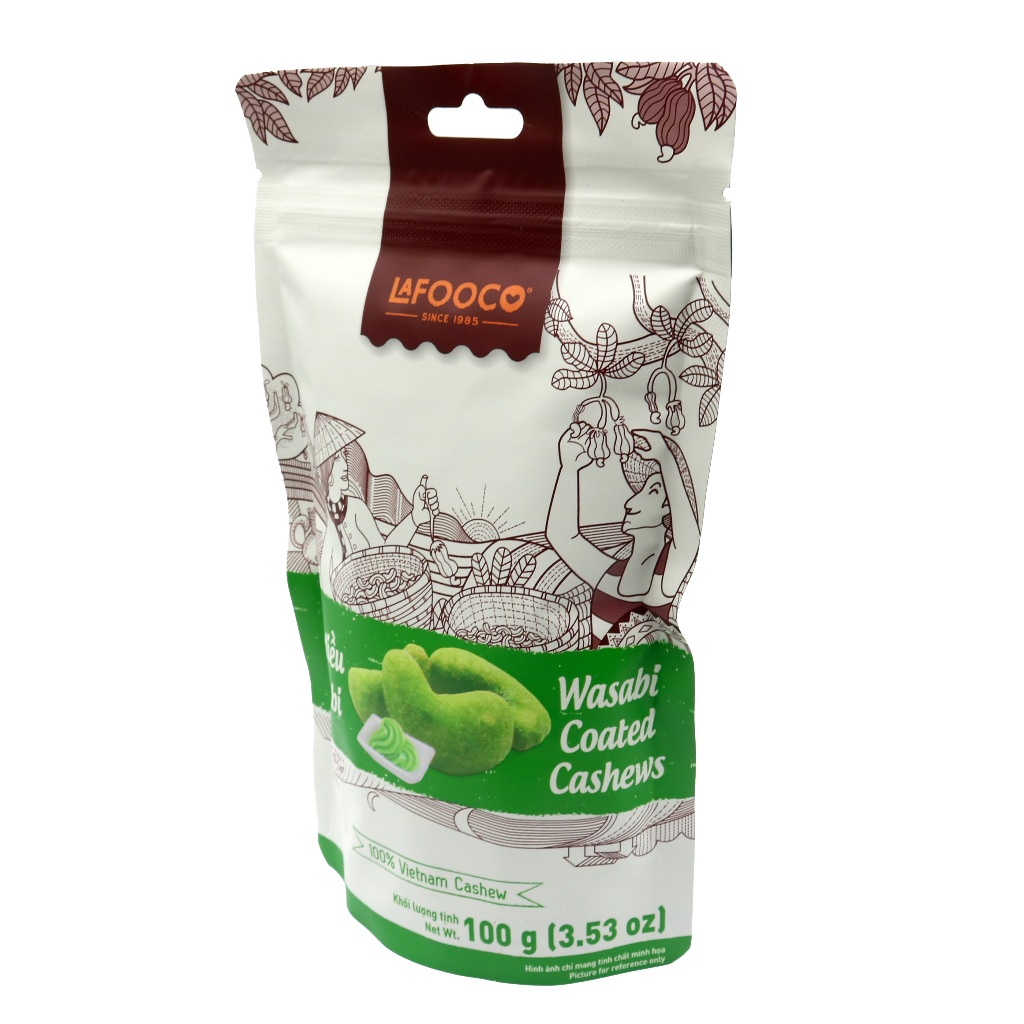 Hạt điều wasabi LAFOOCO túi 100g [HSD:01/2027]