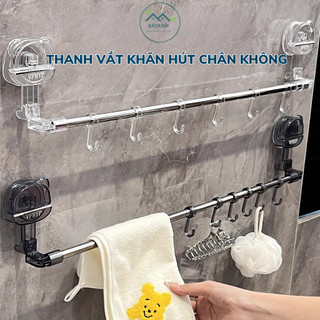 Giá Treo khăn, treo giày dép, đồ dùng nhà tắm nhà bếp, Thanh treo tường hút chân không