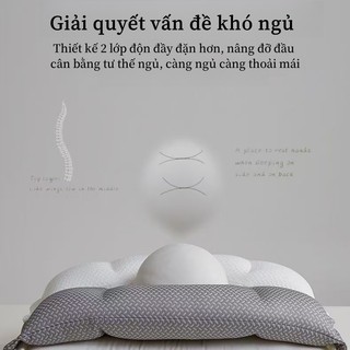 Gối massage Choice công thái học nâng đỡ cổ vai gáy kích thước siêu êm mềm