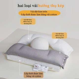 Gối massage Choice công thái học nâng đỡ cổ vai gáy kích thước siêu êm mềm