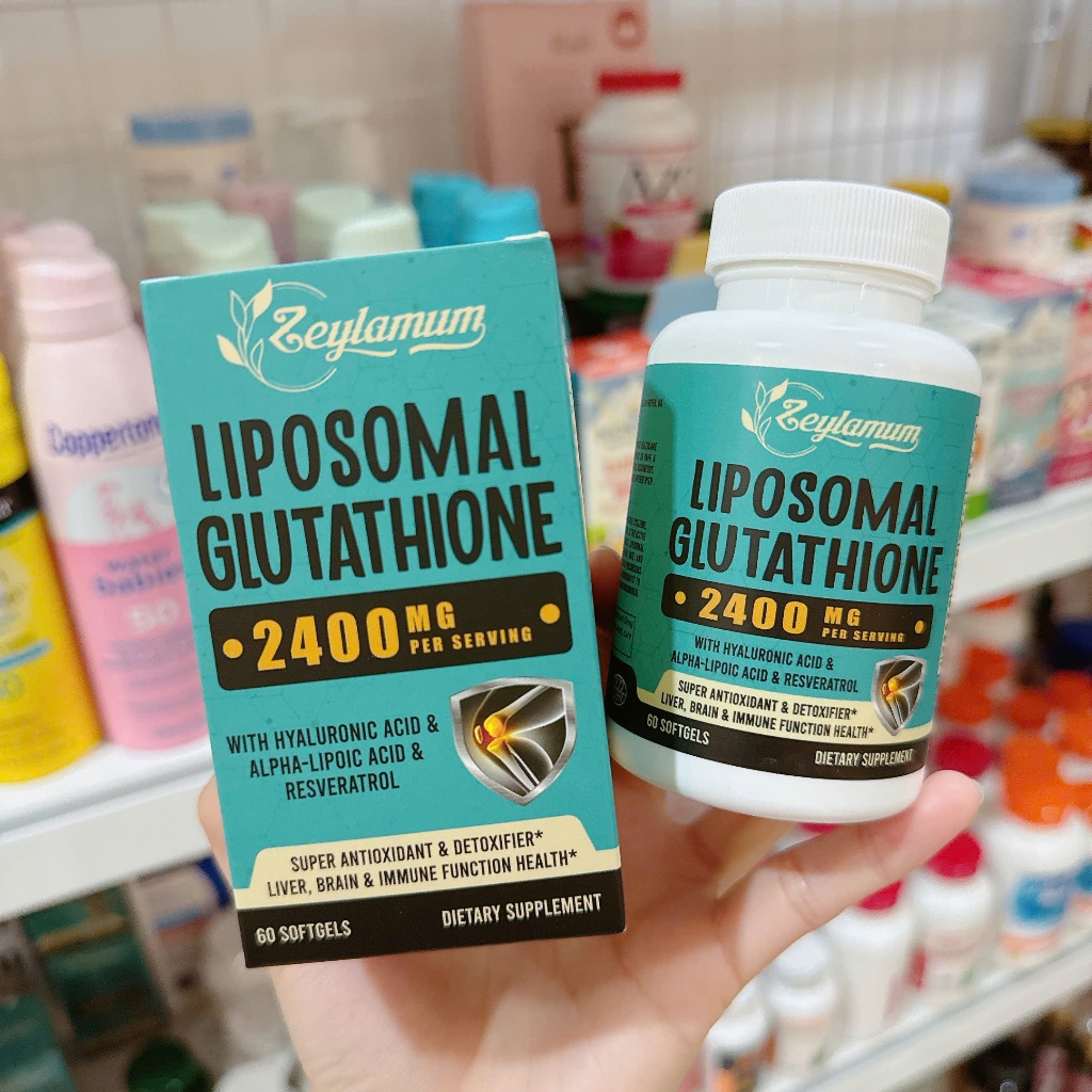 zeylamum liposomal glutathione Liposomal Glutathione 2400mg Zeylamum - Hàng Mỹ Authentic