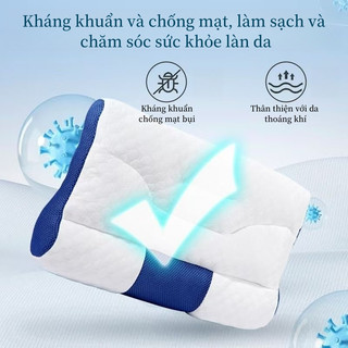 Ruột gối ngủ khách sạn chống đau mỏi vai gáy chất liệu bông tơi 3D cao cấp kích thước 48 x 74 cm