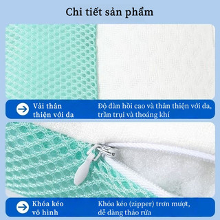 Ruột gối ngủ khách sạn chống đau mỏi vai gáy chất liệu bông tơi 3D cao cấp kích thước 48 x 74 cm