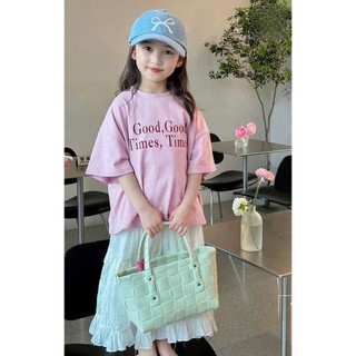 [B&G] Sét váy Áo tím hồng pastel phối chân váy trắng dịu dàng cho bé gái từ 12-45kg(2-12 tuổi)