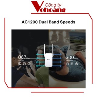 Bộ Mở Rộng Sóng Wi-Fi TP-Link RE315 Tốc Độ Cao Chuẩn Mesh AC1200 Với 2 Ăng Ten Ngoài Phủ Rộng