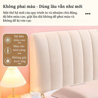 bọc đầu giường cao cấp đệm tựa kiểu âu mềm mại bao phủ toàn phần chống bụi phù hợp đa năng