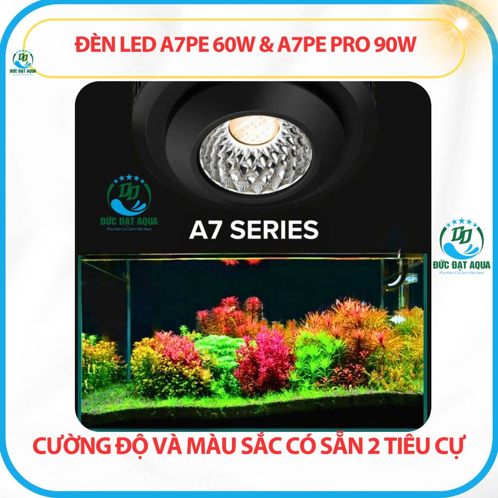 Đèn led A7 PE 60w và PE- PRO 90W chỉnh cường độ và màu sắc có sẵn 2 tiêu cự, dành cho cá cảnh 2