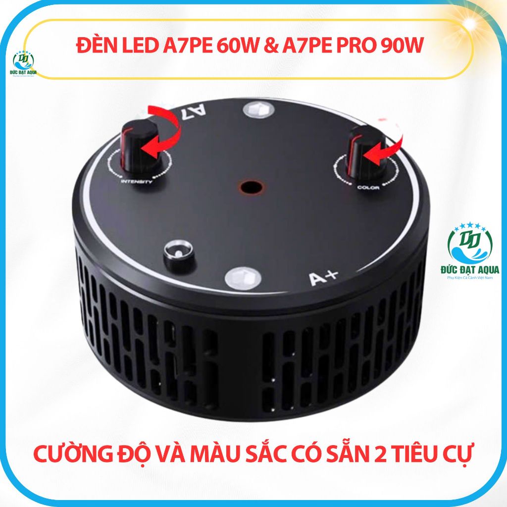 Đèn led A7 PE 60w và PE- PRO 90W chỉnh cường độ và màu sắc có sẵn 2 tiêu cự, dành cho cá cảnh 5