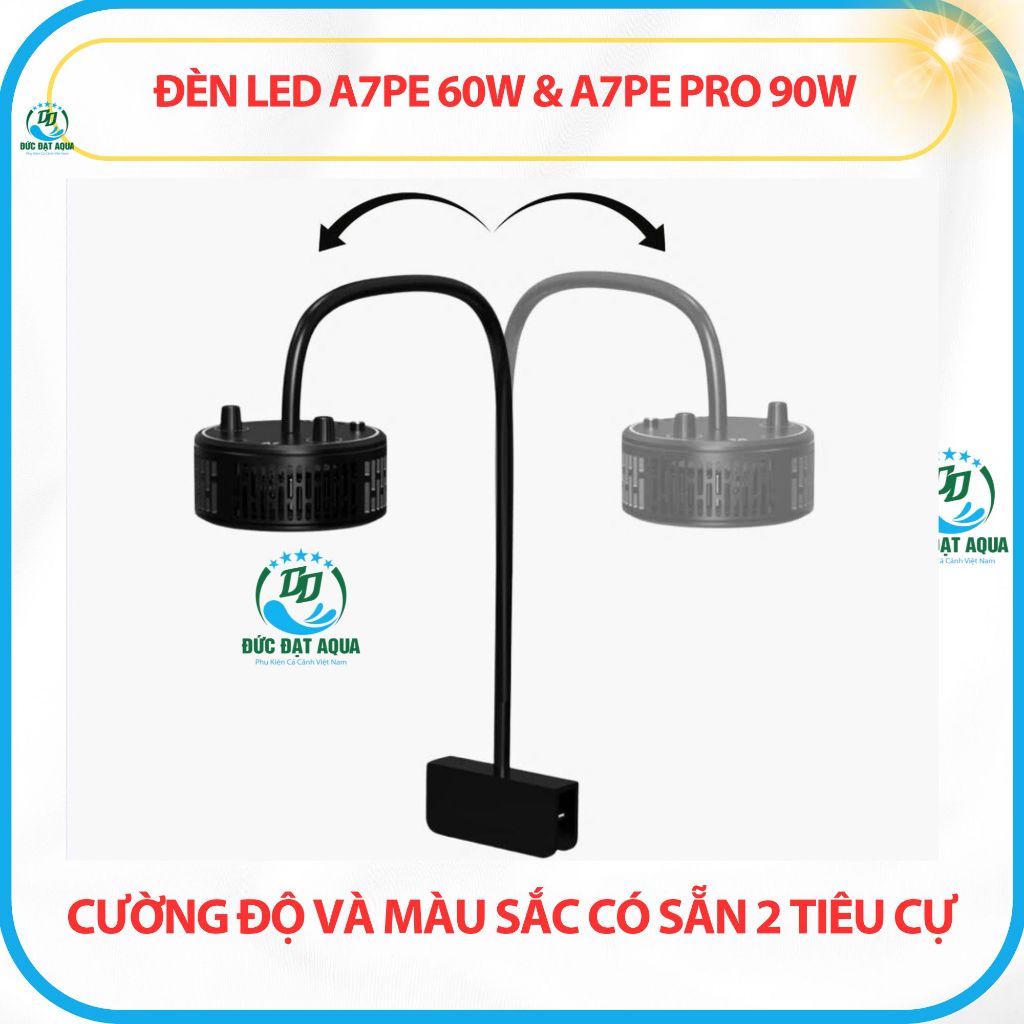 Đèn led A7 PE 60w và PE- PRO 90W chỉnh cường độ và màu sắc có sẵn 2 tiêu cự, dành cho cá cảnh 4