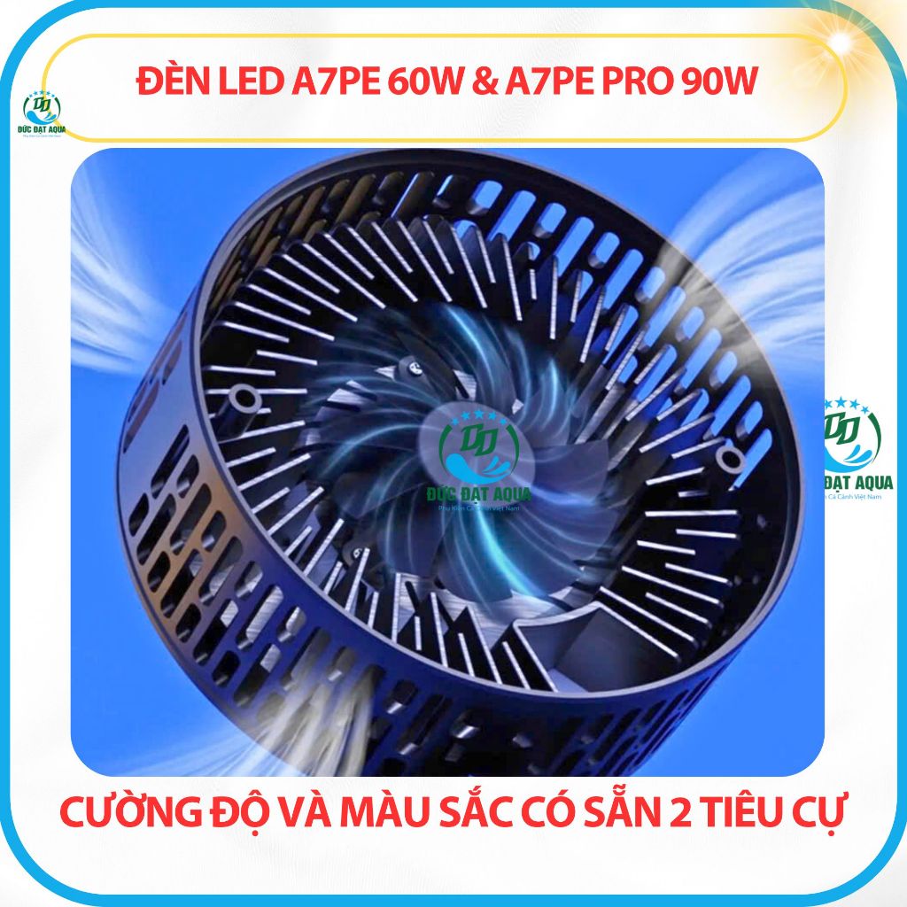 Đèn led A7 PE 60w và PE- PRO 90W chỉnh cường độ và màu sắc có sẵn 2 tiêu cự, dành cho cá cảnh 3