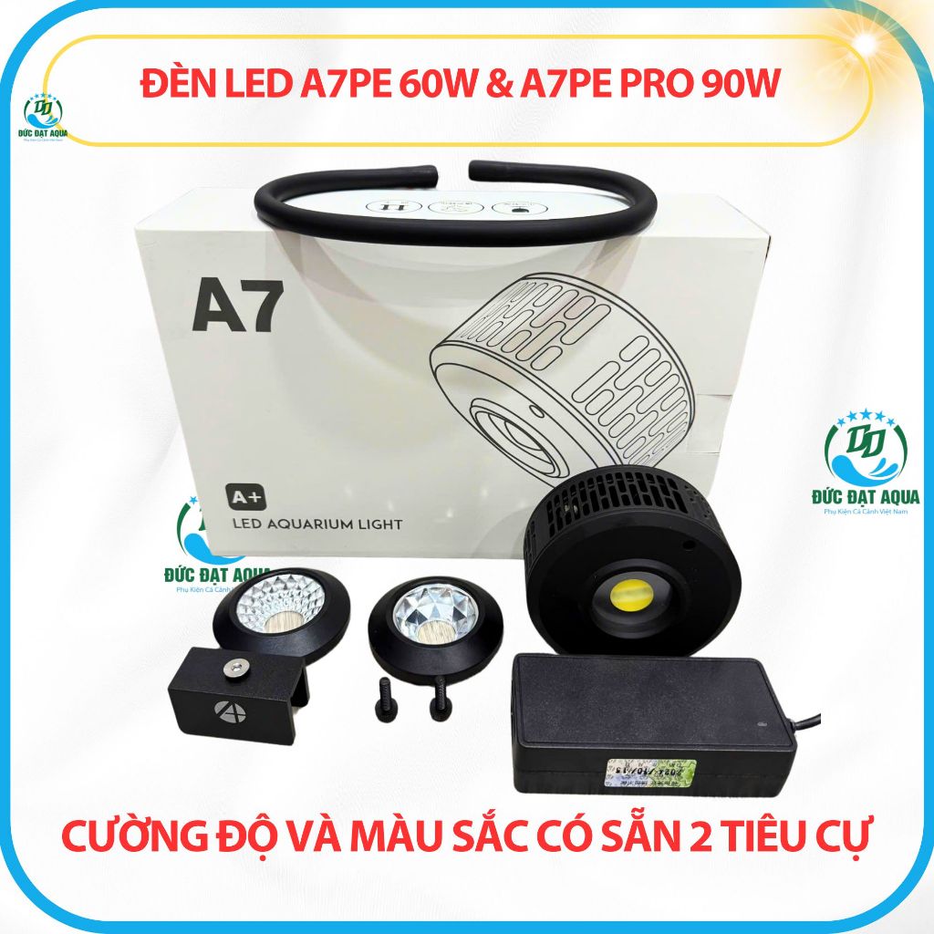 Đèn led A7 PE 60w và PE- PRO 90W chỉnh cường độ và màu sắc có sẵn 2 tiêu cự, dành cho cá cảnh 8