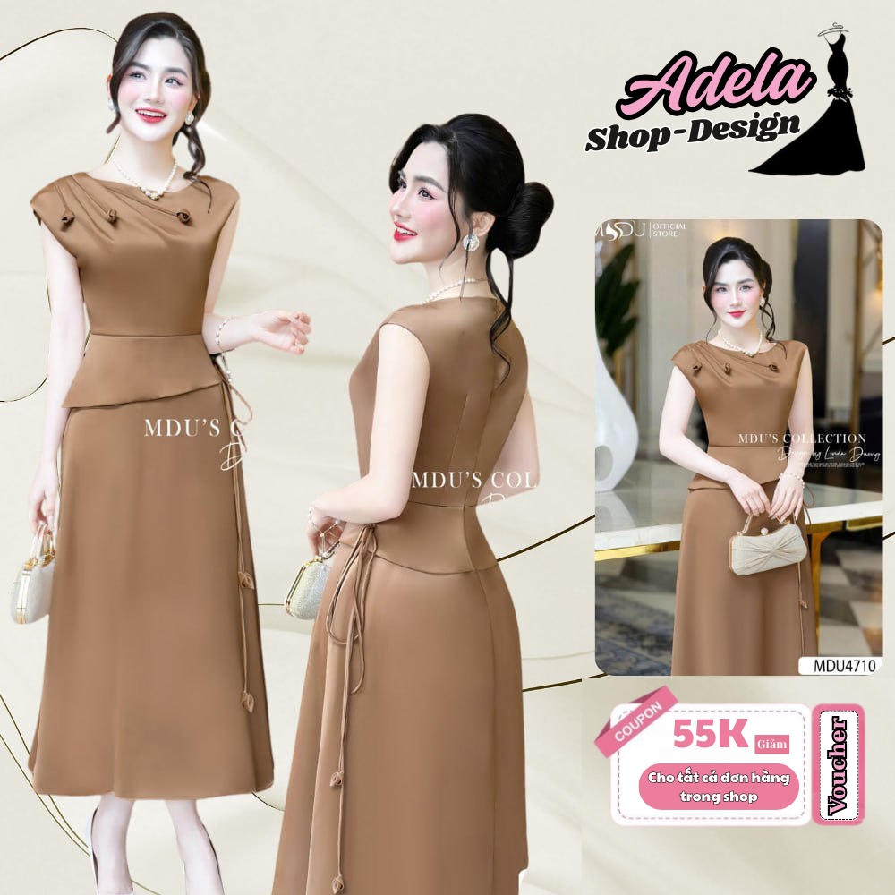 Váy Thiết Kế ADELA DESIGN Với Chất Liệu Lụa Twist Satin Cao Cấp Mang Đến Sự Sang Trọng MDU4710