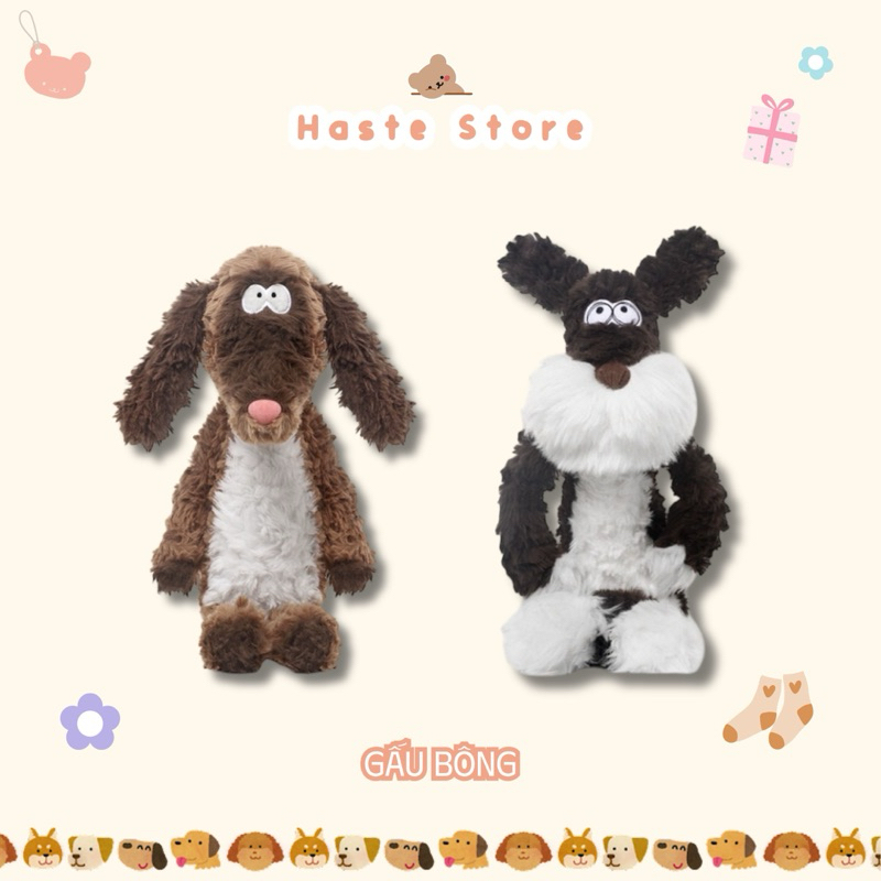 Gấu Thú Bông Puppy Cún Chó Schnauzer Chó Siêu Ngố Lông Xù Siêu Mềm Mịn Siêu Dễ Thương
