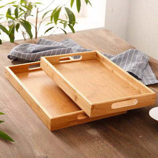Khay Gỗ Đa Năng Cao Cấp Có Tay Cầm Dày 4cm Dùng Để Bưng Bê Đồ Ăn Đồ Uống Nhà Hàng, Khách Sạn, Cafe