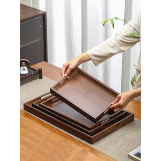Khay Gỗ Đa Năng Cao Cấp Có Tay Cầm Dày 4cm Dùng Để Bưng Bê Đồ Ăn Đồ Uống Nhà Hàng, Khách Sạn, Cafe
