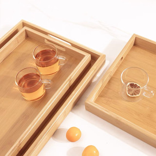 Khay Gỗ Đa Năng Cao Cấp Có Tay Cầm Dày 4cm Dùng Để Bưng Bê Đồ Ăn Đồ Uống Nhà Hàng, Khách Sạn, Cafe