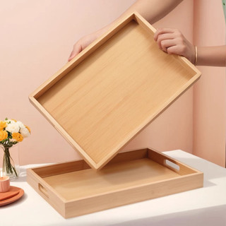 Khay Gỗ Đa Năng Cao Cấp Có Tay Cầm Dày 4cm Dùng Để Bưng Bê Đồ Ăn Đồ Uống Nhà Hàng, Khách Sạn, Cafe