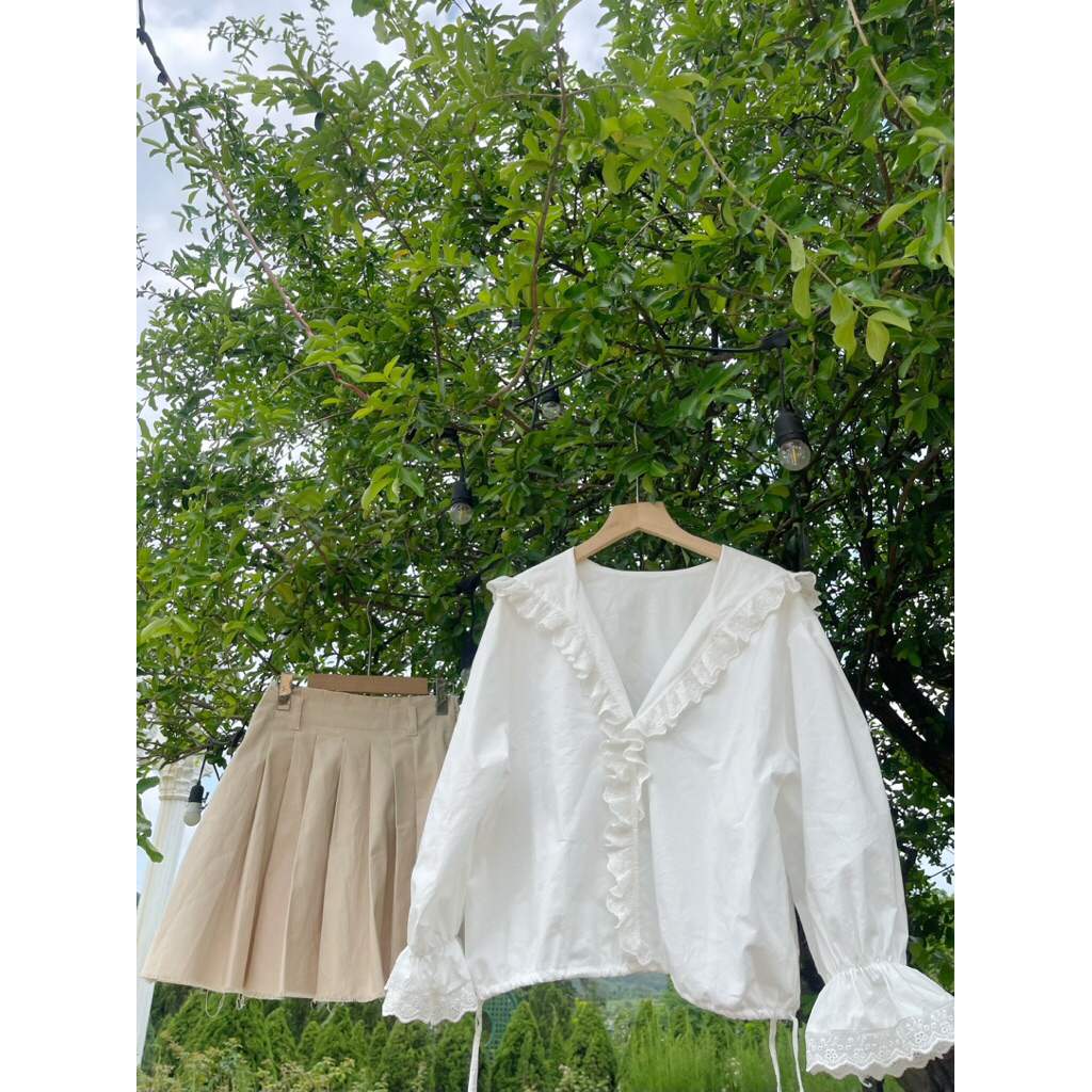 Product image Áo kiểu cho nữ cổ thuỷ thủ viền xinh xắn - GABBY 1