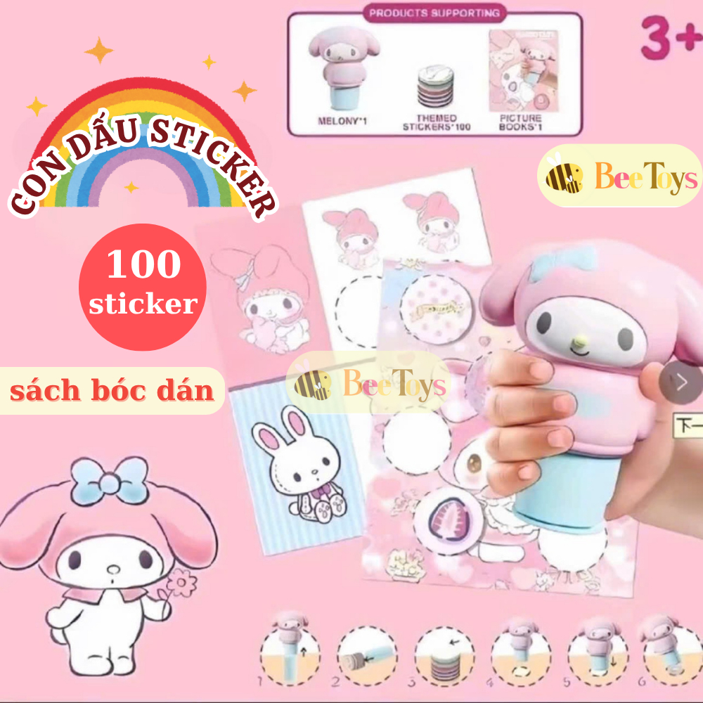 Con dấu sticker cho bé 100 sticker con dấu tạo hình nhân vật nhiều chủ ...